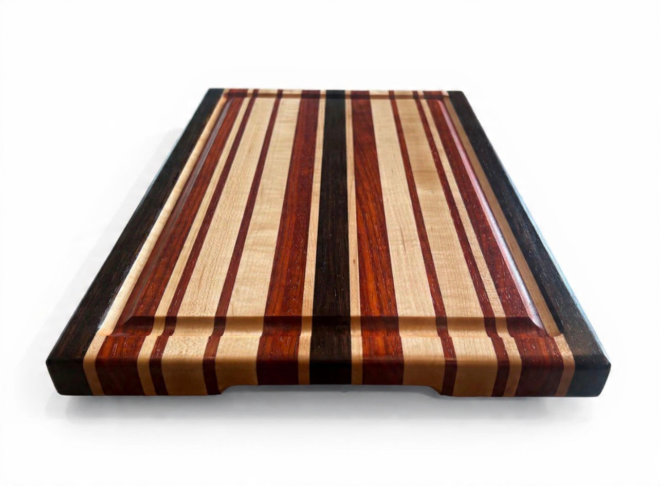 cutting board with stripes