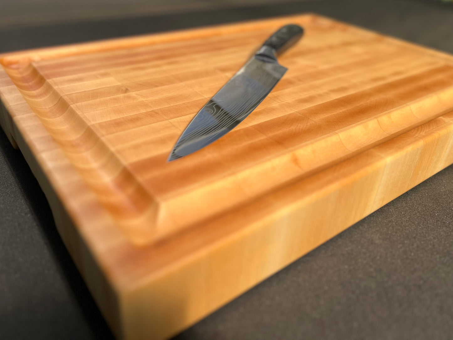 Maple End Grain Cutting Board With Juice Groove 14” x 20” x 2”