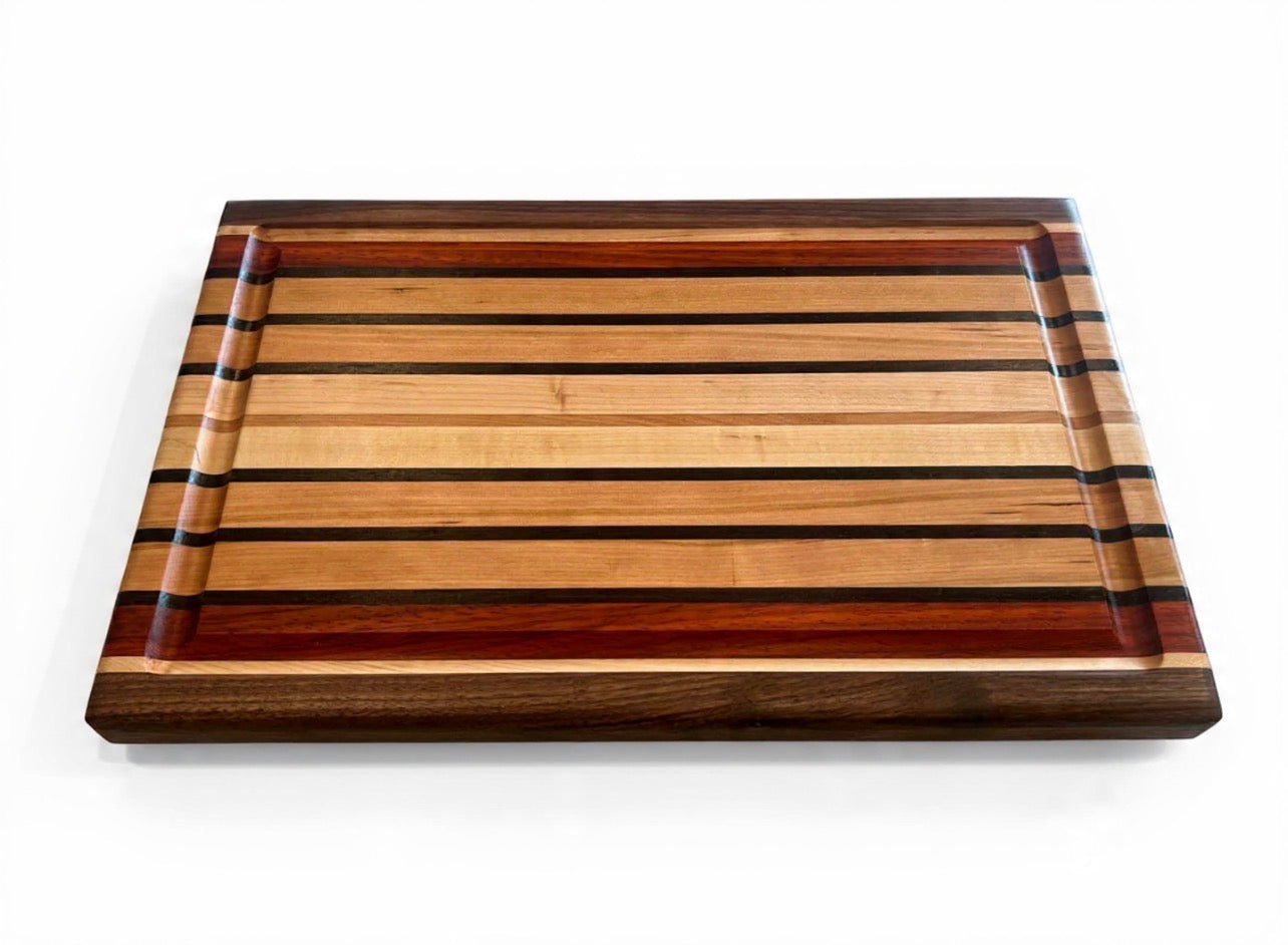 cutting board with stripes