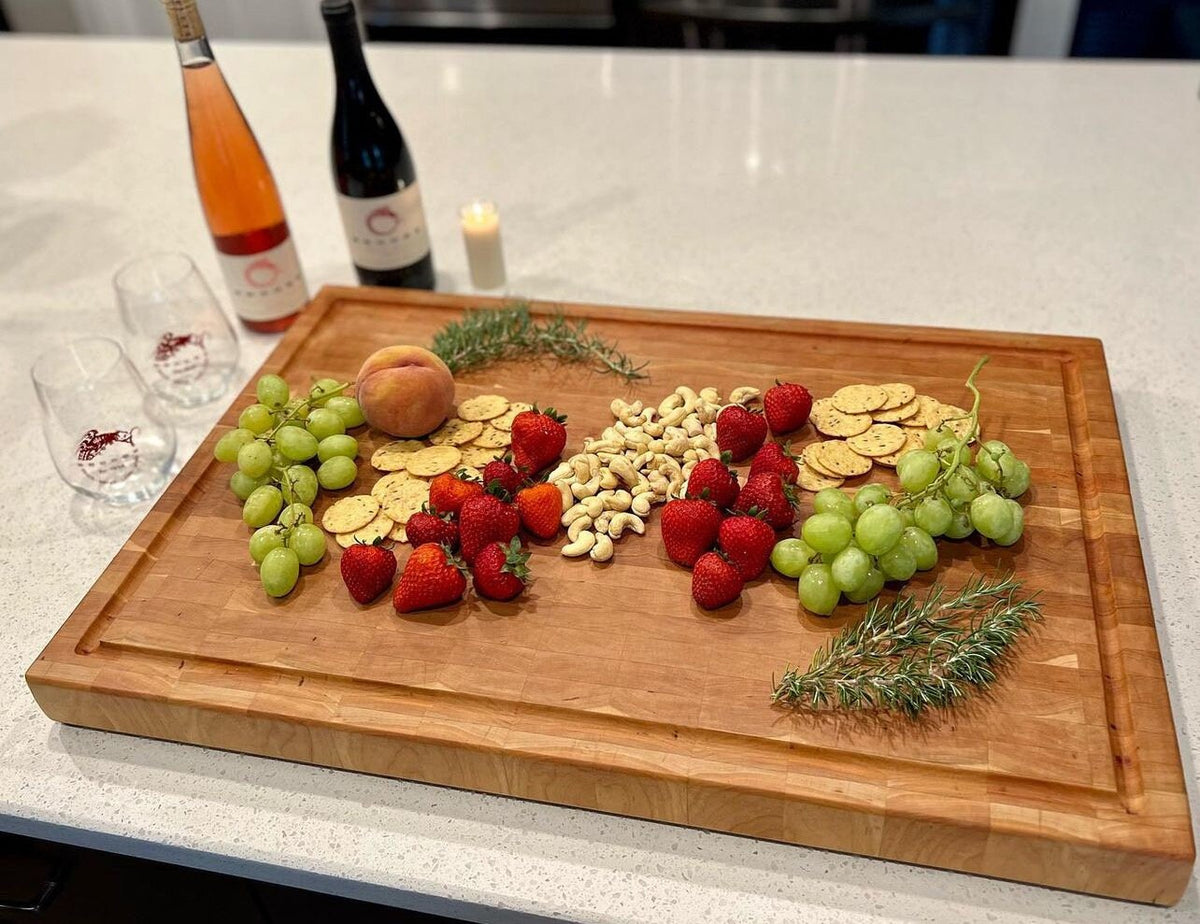 Cherry End Grain Cutting Board – Wine Valley Woodworks
